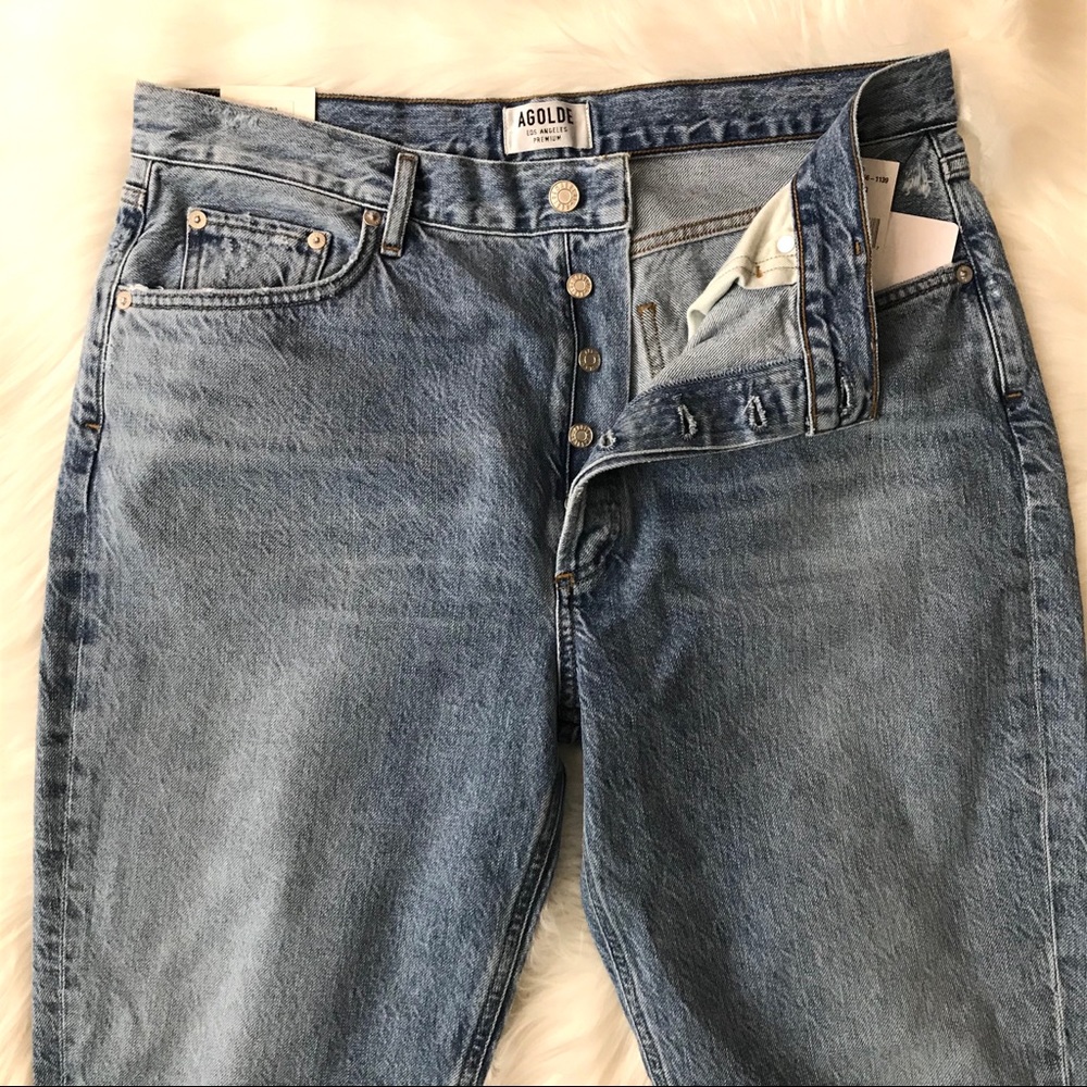 🥂SOLD AGOLDE Riley High Rise Crop Jeans in BLUR - Picture 7 of 16